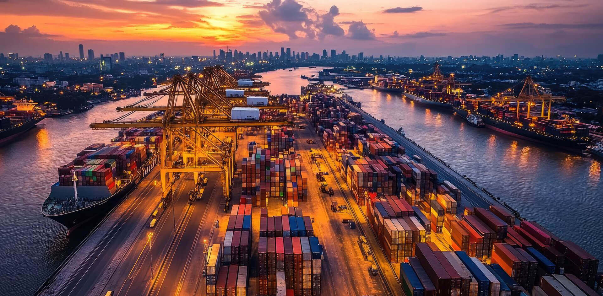 Global Logistics and Shipping Background